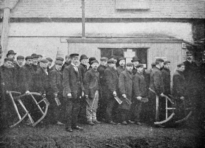 Framed Print : Men Queue at a Church Army Relief Depot Framed Print : Men Queue at a Church Army Relief Depot