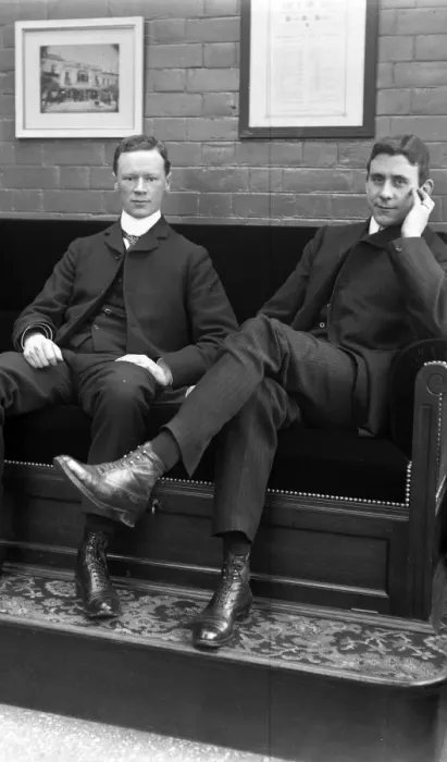 Framed Print : Two men on a seat Framed Print : Two men on a seat
