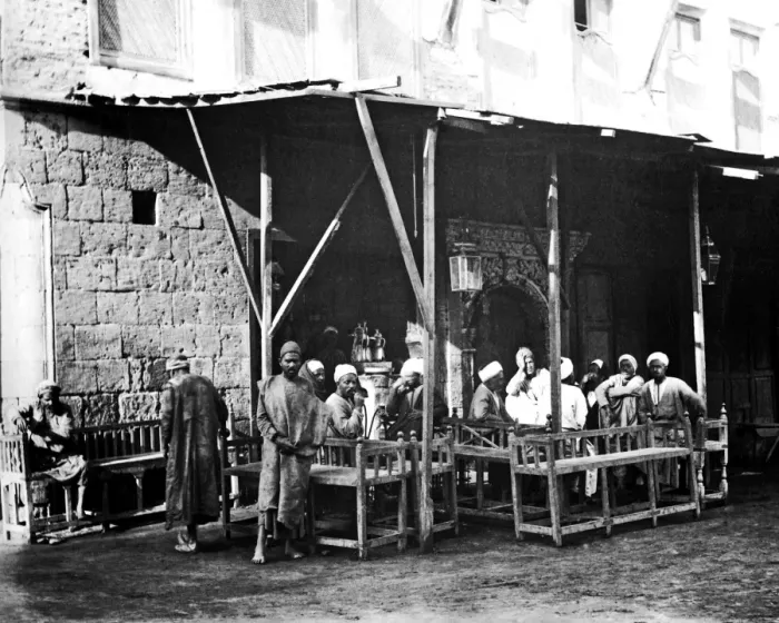 Framed Print : Men at a street cafe, Egypt Framed Print : Men at a street cafe, Egypt