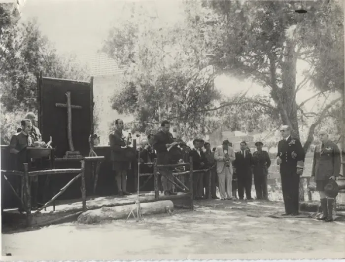 Framed Print : Men taking part in a scouting event, Greece Framed Print : Men taking part in a scouting event, Greece