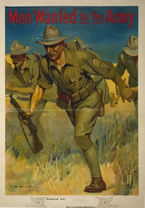 Framed Print : Men wanted for the Army