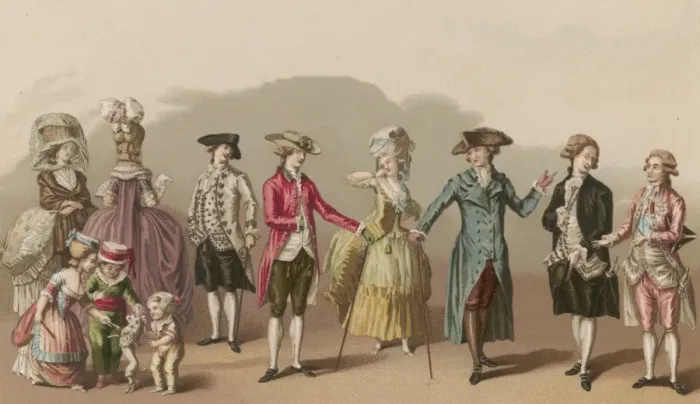 Framed Print : Men and Women Ca 1780