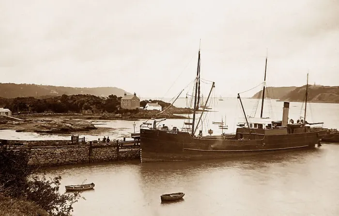 Framed Print : Menai Straits Victorian period Framed Print : Menai Straits Victorian period