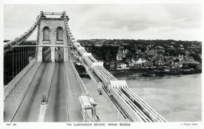 Framed Print : The Menai Suspension Bridge Framed Print : The Menai Suspension Bridge