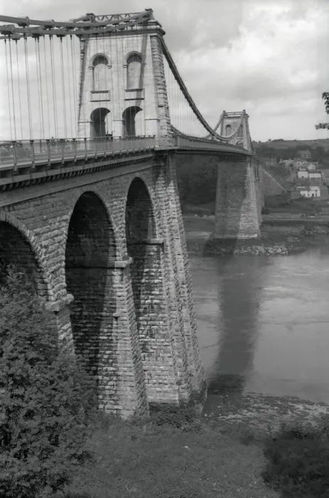 Framed Print : Menai Suspension Bridge, built in 1826 by Thomas Telford Framed Print : Menai Suspension Bridge, built in 1826 by Thomas Telford