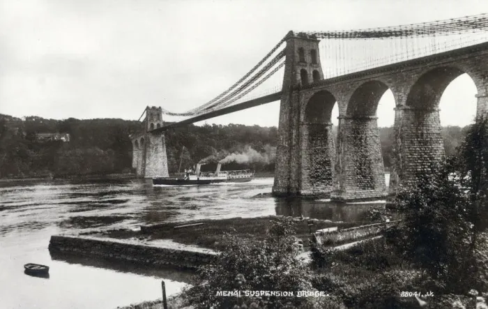 Framed Print : The Menai Suspension Bridge between the island of Anglesey and the mainland of Wales Framed Print : The Menai Suspension Bridge between the island of Anglesey and the mainland of Wales