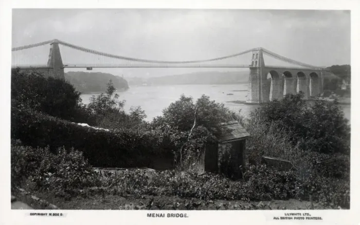 Framed Print : The Menai Suspension Bridge between the island of Anglesey and the mainland of Wales Framed Print : The Menai Suspension Bridge between the island of Anglesey and the mainland of Wales