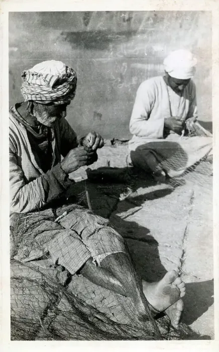 Framed Print : Mending Fishing nets - Egypt Framed Print : Mending Fishing nets - Egypt