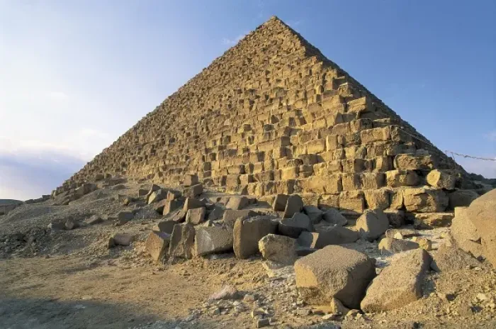 Framed Print : Menkaures Pyramid. EGYPT. GIZA. Giza. Menkaure s