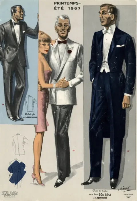 Framed Print : Mens eveing dress 1967 Framed Print : Mens eveing dress 1967