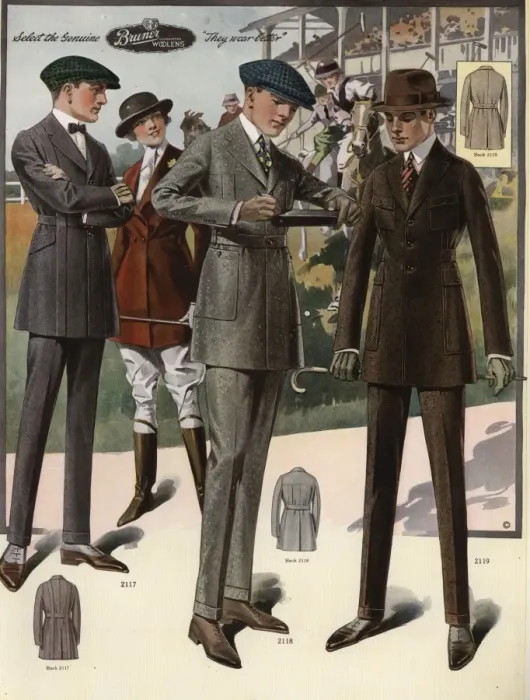 Framed Print : Mens single-breasted suits from the 1920s Framed Print : Mens single-breasted suits from the 1920s
