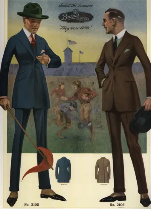 Framed Print : Mens single-breasted suits from the 1920s Framed Print : Mens single-breasted suits from the 1920s