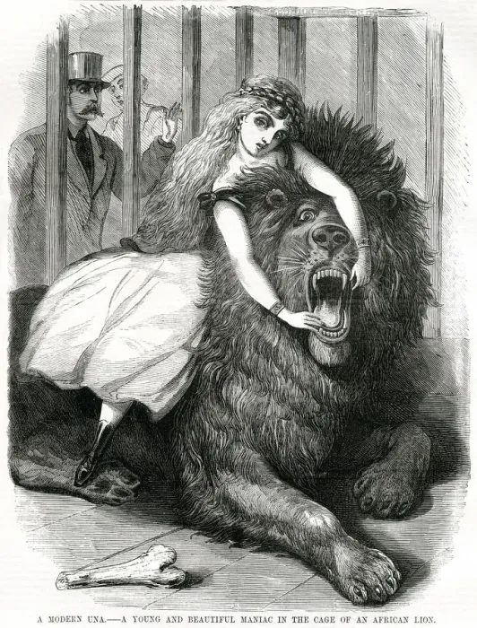 Framed Print : MENTAL PATIENT AND LION Framed Print : MENTAL PATIENT AND LION