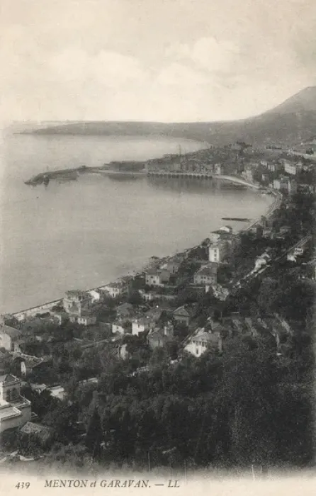 Framed Print : Menton and Garavan, France Framed Print : Menton and Garavan, France
