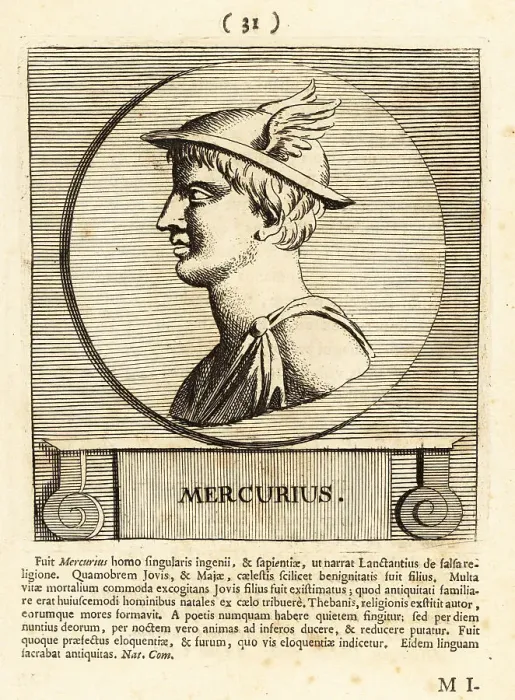 Framed Print : Mercury, Roman god of communication in winged hat Framed Print : Mercury, Roman god of communication in winged hat