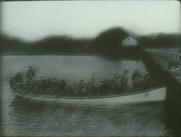 Framed Print : Mercury Sea Scouts rowing an open cutter Framed Print : Mercury Sea Scouts rowing an open cutter