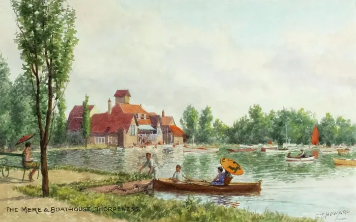 Framed Print : The Mere and Boathouse, Thorpeness, Suffolk Framed Print : The Mere and Boathouse, Thorpeness, Suffolk
