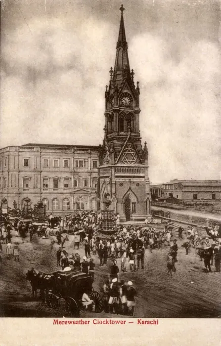 Framed Print : Mereweather Clocktower, Karachi, British India Framed Print : Mereweather Clocktower, Karachi, British India