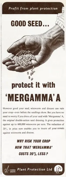 Framed Print : Mergamma pesticide advert, 1954 Framed Print : Mergamma pesticide advert, 1954