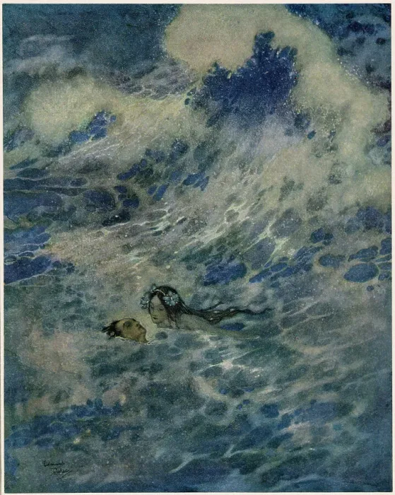 Framed Print : The Mermaid - Edmund Dulac Framed Print : The Mermaid - Edmund Dulac