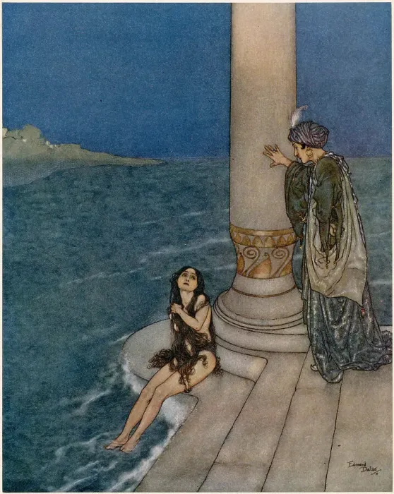 Framed Print : The Mermaid - Edmund Dulac Framed Print : The Mermaid - Edmund Dulac