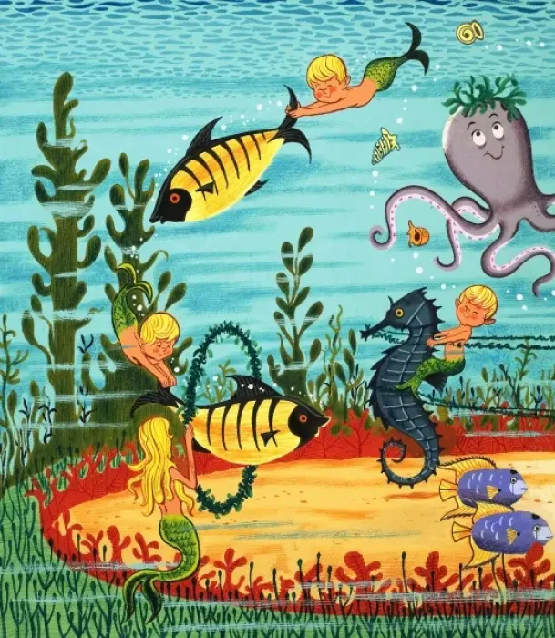 Framed Print : Mermaid folk Framed Print : Mermaid folk