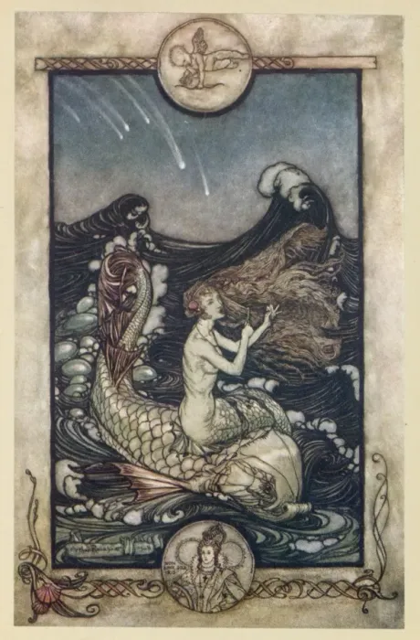 Framed Print : Mermaid (Rackham) Framed Print : Mermaid (Rackham)