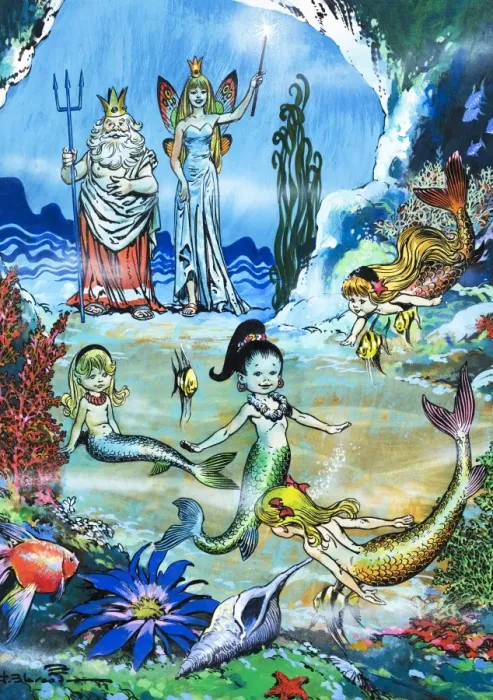 Framed Print : Mermaids at play Framed Print : Mermaids at play