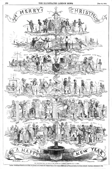 Framed Print : A Merry Christmas and a Happy New Year by H. G. Hine Framed Print : A Merry Christmas and a Happy New Year by H. G. Hine