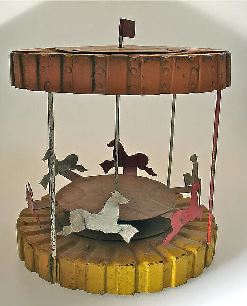 Merry-go-round made from Lewis Gun magazines