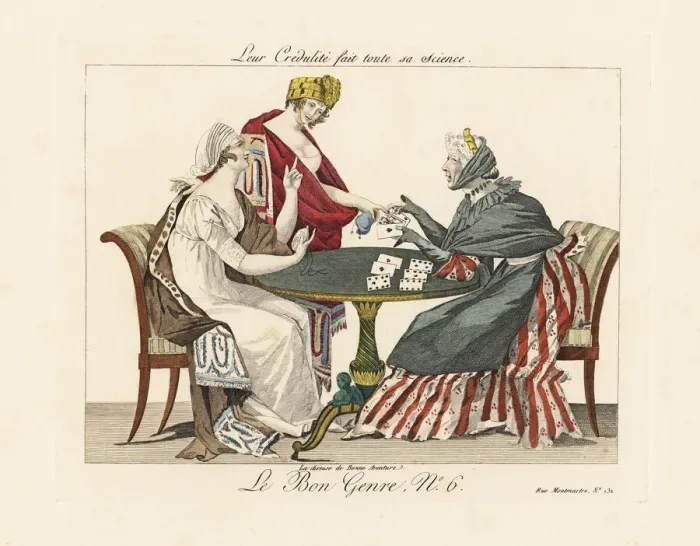 Framed Print : Two merveilleuses with a fortune teller Framed Print : Two merveilleuses with a fortune teller