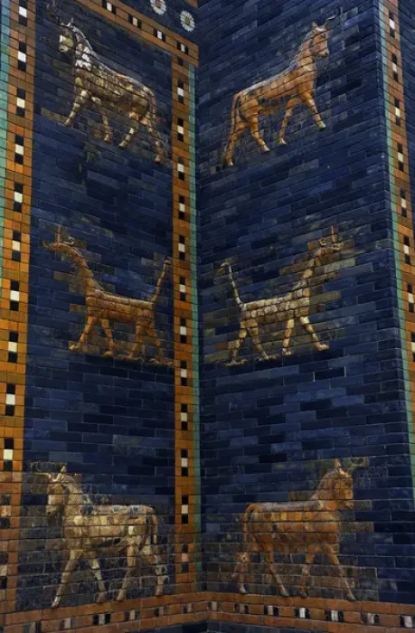 Framed Print : Mesopotamian art. Neo-Babylonian. Ishtar Gate. Pergamon Mus Framed Print : Mesopotamian art. Neo-Babylonian. Ishtar Gate. Pergamon Mus