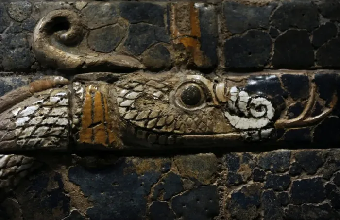 Framed Print : Mesopotamian art. Neo-Babylonian. Ishtar Gate. Dragon. Ny C