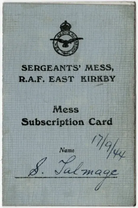 Framed Print : Mess card, R. A. F. East Kirkby Framed Print : Mess card, R. A. F. East Kirkby