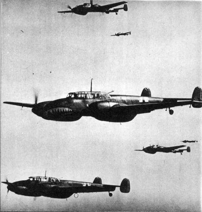 Framed Print : Messerschmitt Bf110s from the Haifisch-Grupper ZG76 Framed Print : Messerschmitt Bf110s from the Haifisch-Grupper ZG76