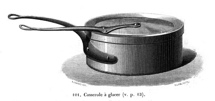 Framed Print : A metal Casserole pan - 19th century Framed Print : A metal Casserole pan - 19th century