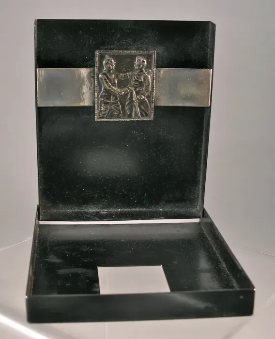 Framed Print : Metal cigarette case - WWI Framed Print : Metal cigarette case - WWI