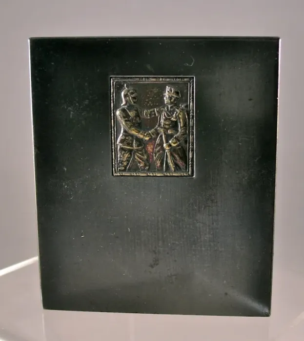 Framed Print : Metal cigarette case - WWI Framed Print : Metal cigarette case - WWI