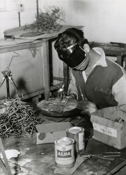 Framed Print : METAL WORKER 1960S Framed Print : METAL WORKER 1960S