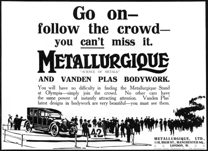 Framed Print : Metallurgique Motors advertisement, 1911 Framed Print : Metallurgique Motors advertisement, 1911