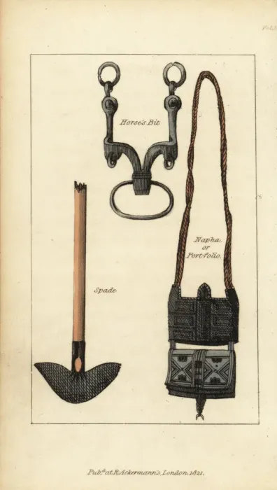 Framed Print : Metalwork and woven items from Senegambia, 18th century Framed Print : Metalwork and woven items from Senegambia, 18th century