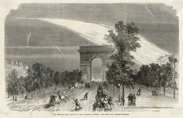 Framed Print : Meteor above the Champs Elysees, Paris, France Framed Print : Meteor above the Champs Elysees, Paris, France