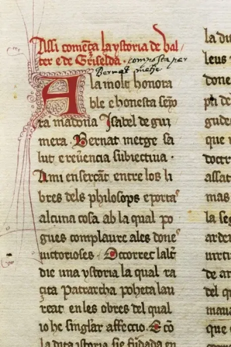 Framed Print : METGE, Bernat (1343-1413). Catalan writer. First Framed Print : METGE, Bernat (1343-1413). Catalan writer. First