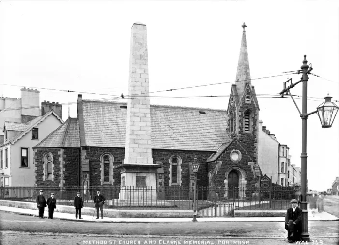 Framed Print : Methodist Church and Clarke Memorial, Portrush Framed Print : Methodist Church and Clarke Memorial, Portrush