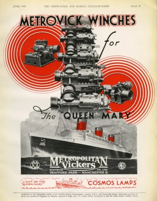 Framed Print : Metovick Winches for The Queen Mary Framed Print : Metovick Winches for The Queen Mary