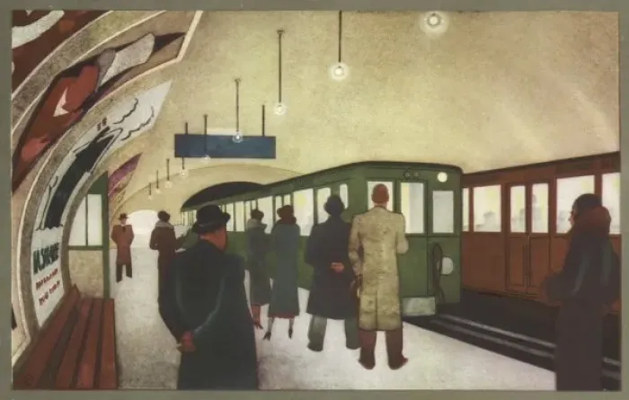 Framed Print : Metro Station, 1931 Framed Print : Metro Station, 1931