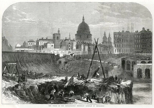 Metropolitan Extension under construction 1864