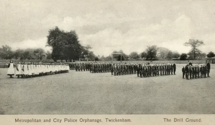 Framed Print : Metropolitan Police Orphanage, Twickenham - Drill Ground Framed Print : Metropolitan Police Orphanage, Twickenham - Drill Ground