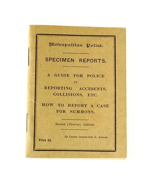 Metropolitan Police Specimen Reports book