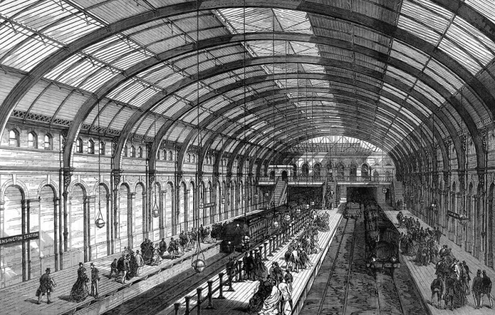 Framed Print : Metropolitan Railway western extension. Interior of Kensingt Framed Print : Metropolitan Railway western extension. Interior of Kensingt